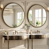 BEAUTYPEAK Round Wall Mirror 24"x24" Antique Beaded Resin Frame Vanity Mirror - 3 of 4