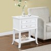Breighton Home Sydney 2 Drawer End Table with Shelf in White - 2 of 4