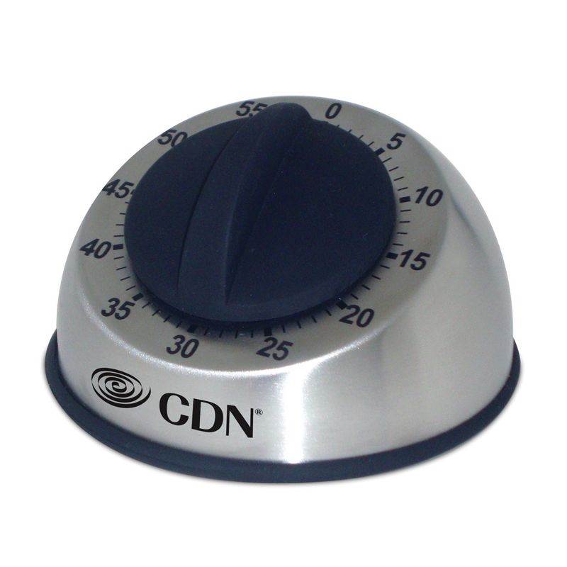 CDN Heavy Duty Mechanical Rotary Timer, Stainless Steel, 1 of 2