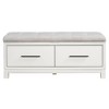 NicBex Storage Bench Modern Wooden Shoe Bench with Drawers, Adjustable Shelves, Rattan Doors and Cushion for Mudroom, Entryway - 3 of 4