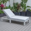 LeisureMod Marlin Patio Sling Chaise Lounge Chair With Arms in Grey Aluminum - 2 of 4