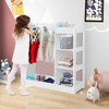 Tangkula Kids Dress up Storage Hanging Armoire Dresser Costume Closet w/ Mirror Shelves - 2 of 4