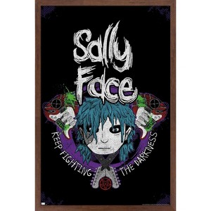 Trends International Sally Face - Crossed Guitars Framed Wall Poster Prints - 1 of 4