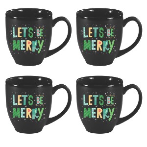 Courtside Market Lets Be Merry Bistro Mug 4 Piece Set - 1 of 1
