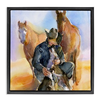 Stupell Industries Cowboy & Animals Watercolor, 25" x 25"