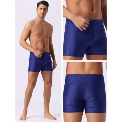 INSPIRE CHIC Men's Casual Summer Elastic Waist Swimming Training Swim Trunks 2 Packs 2 Blue 30 — фото 4