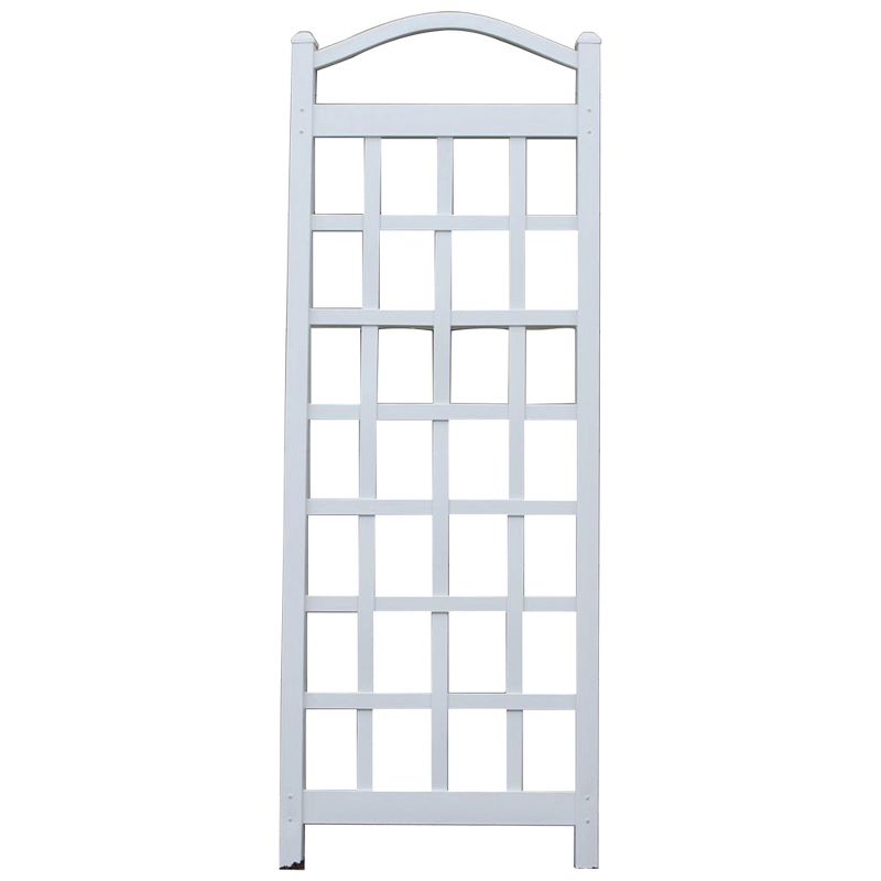 Dura-Trel Cambridge 28 by 75 Inch Indoor Outdoor Garden Trellis Plant Support for Vines and Climbing Plants, Flowers, and Vegetables, White, 1 of 7