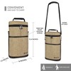 OPUX 2 Bottle Wine Carrier Tote, Insulated Leakproof Cooler Bag, Portable Case Travel Picnic BYOB Beach Christmas Gift - 2 of 4