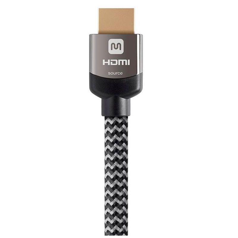 Monoprice Braided HDMI Cable - 20 Feet - Gray | High Speed, Active Chipset, 4K@60Hz 18Gbps, HDR, 28AWG, YUV, 4:4:4, CL3 - Luxe Series, 3 of 7