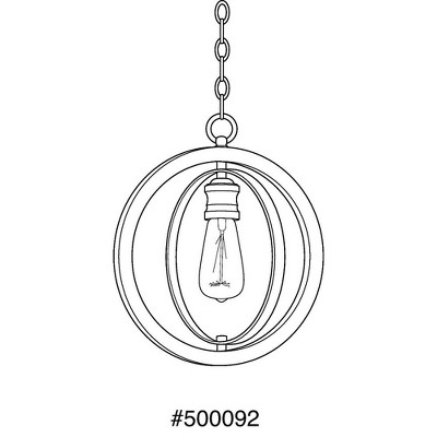 Conestee Galvanized Mini-Pendant Light with Glass and LED