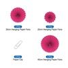 Unique Bargains Round Wall Decoration Hanging Paper Fans Party Set 6 Pcs - 3 of 4