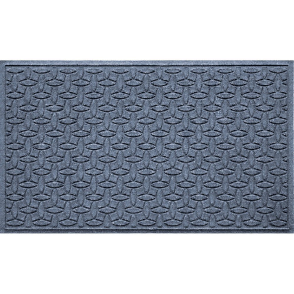 Photos - Doormat Bungalow Flooring 3'x5 Aqua Shield Elipse Indoor/Outdoor Door Mat Blue  