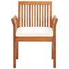 vidaXL Dining Chair Set of 2 Brown Solid acacia wood Medium - 3 of 4