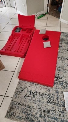 Driveway Games All Weather Indoor/outdoor Cornhole Game Set With 2 Target  Boards And 8 Bean Bags - Red : Target