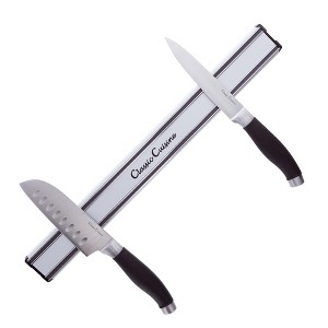 Hastings Home Polished Aluminum Magnetic Knife Storage Strip - 16", 2 Pieces - 1 of 4