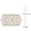 EVERLY JEWELRY  |   Yellow Plated Sterling Silver 1 3/5 CT TGW Created White Sapphire And White Freshwater Cultured Pearl Fashion Ring - 3 of 4