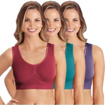 Collections Etc EZ Zip Cooling Bra with Wide Non-Chafing Under