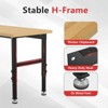 Huxxion 48" Adjustable Work Bench, Heavy Duty Chipboard Work Table with Power Outlet - 3 of 4