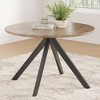 Infurnic Coffee Tables, Modern Dining Table with four sturdy table legs, Round Table for Kitchen or Living Room, Brown, 47.2"*47.2"*29.5" - 2 of 4