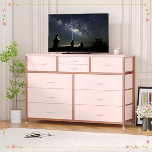 Dresser TV Stand with 10 Drawers, Media Console Table, Entertainment Center for 55/50/43 Inch TV - 1 of 4