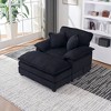 56.3" Corduroy Single Sofa Chair with 2 Toss Pillows and Ottoman, Deep Seat Comfy Couch for Living Room - 3 of 4