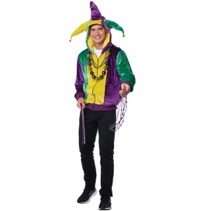 California Costumes Mardi Gras Jester Hoodie Adult Costume - 1 of 1