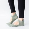 Anna-Kaci Women's 3-Pack Quarter Cut Ballet Grip Socks with Slightly Shiny Stretch Knit and Anti-Slip Sole - 4 of 4