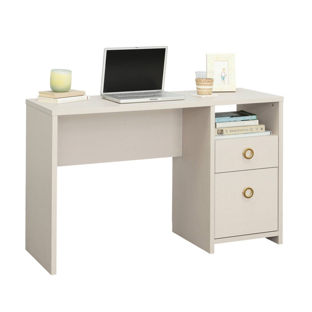 Photos - Office Desk Sauder Grand Coast Desk Dove Linen 