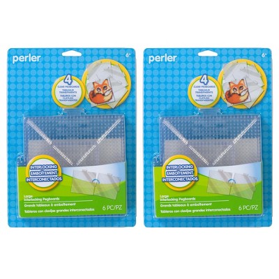 Perler Large Clear Pegboards, 4 Per Pack, 2 Packs