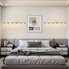 POWLIG 42.12" Nickel Bathroom Vanity Light - Modern 6-Light Dimmable Fixture with Clear Glass Shades for Powder Room, Makeup Vanity - 4 of 4