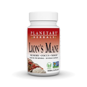 Lion's Mane 500 mg by Planetary Herbals  -  30 VegCap - 1 of 3