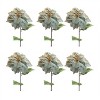 Glittered Poinsettia Flower Stem (Set of 6) - 3 of 3