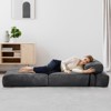 Hooseng Convertible Floor Couch Lazy Sofa, Corduroy Upholstered Folding Futon Sofa Bed With Adjustable Backrest, Foldable Lounge Mattress With Pillow - 4 of 4