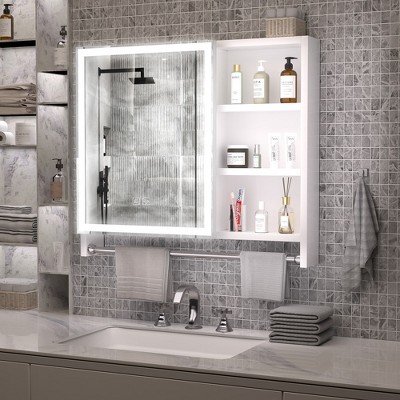 Modern 32x28inches bathroom cabinets, medicine cabinets with mirrors and LED lights