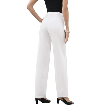 Roaman's Women's Plus Size Petite Classic Bend Over Pant