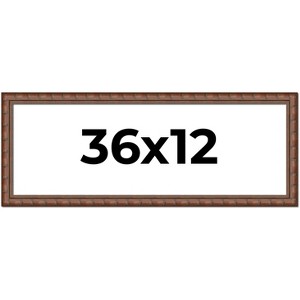 PosterPalooza | 36x12 Modern Bamboo Picture Frame, UV Acrylic, 5 Finishes - 1 of 4