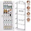 Syemin Utility Storage Shelves 6-Tier Over the Door Pantry Organizer, Door Spice Rack, Hanging Heavy-Duty Door Storage Shelf, White, 17.1"*6.1"*50.2" - 4 of 4