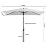 Hyleory 6.5x10ft Lighted Market Umbrella, Rectangle Umbrella for All Seasons - 4 of 4