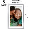 Americanflat 5 Pack of Picture Frames with Mat - Plexiglass Cover - 2 of 4