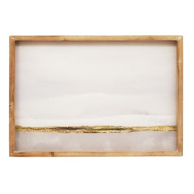 VIP Wood 19.5 in. Brown Abstract Art Print Frame