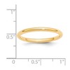 Black Bow Jewelry 2mm to 6mm 14K Yellow Gold Domed Comfort Fit Band - 4 of 4
