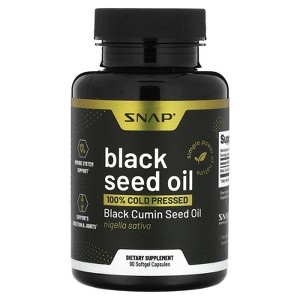Snap Supplements Black Seed Oil, 500 mg, 90 Softgel Capsules - 1 of 2