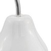 HomeRoots White Coated Mini Pear Shaped Aluminum Accent Home Decor - 3 of 3