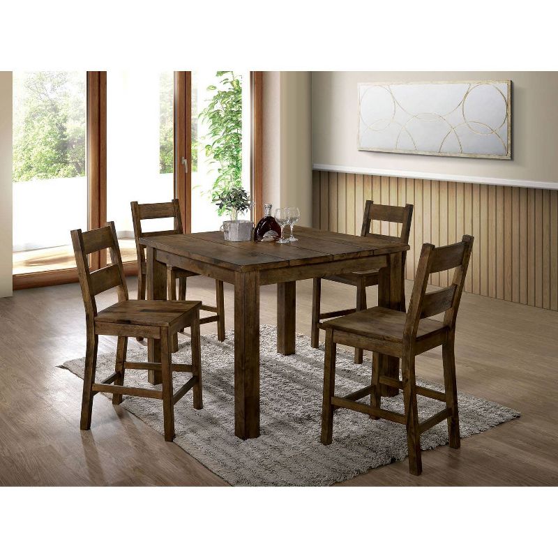 Set of 2 Sims Wood Counter Height Dining Chair Oak - HOMES: Inside + Out, 4 of 5