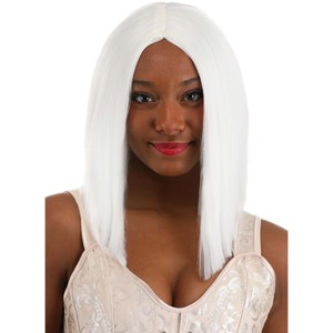 HalloweenCostumes.com One Size Fits Most Women Fun Costumes Women's Bright White Long Bob Wig, White - 1 of 4
