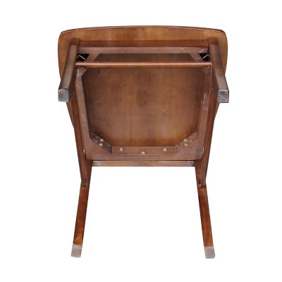 Espresso High Cross Back Solid Wood Side Chairs, Set of 2