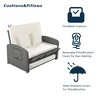 Mshliw PE Wicker Rattan Double Chaise Lounge with Adjustable Back, Cushions– 2-Person Reclining Daybed for Outdoor Use - 4 of 4