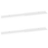 Wall Shelf Set of 2 High gloss white MDF Medium Wall mounting - 2 of 4