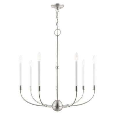 Livex Lighting Clairmont 7 - Light Chandelier in  Brushed Nickel