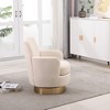 Racxily Swivel Barrel Chair, Swivel Accent Chairs Armchair for Living Room, Reading Chairs for Bedroom Comfy, Round Barrel Chairs - 3 of 4